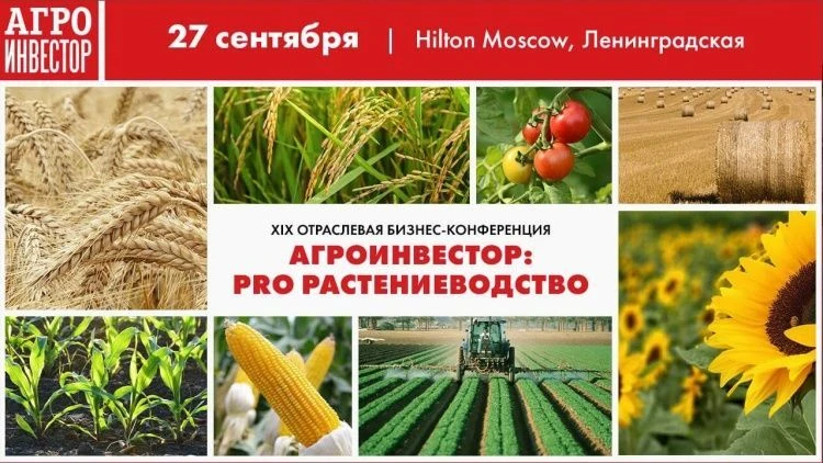 XIX отраслевая бизнес-конференция «Агроинвестор: PRO растениеводство» XIX отраслевая бизнес-конференция «Агроинвестор: PRO растениеводство»