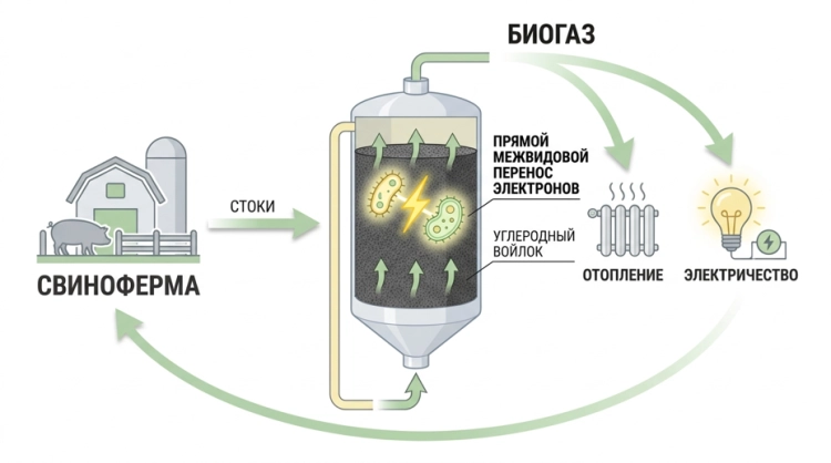 Найден способ увеличения выработки метана из отходов свиноферм