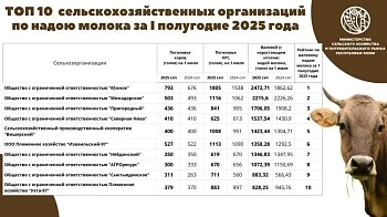 Молочные рекорды полугодия