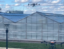 Проведен эксперимент по забеливанию теплиц с использованием БПЛА