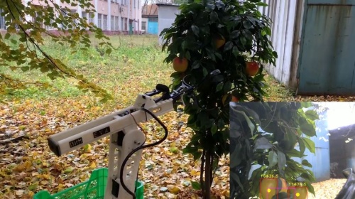 Создан робот для сбора яблок
